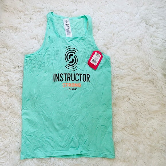 STRONG by Zumba Always Reppin’ Instructor Seamless Tank Ocean Sz M - Picture 4 of 12